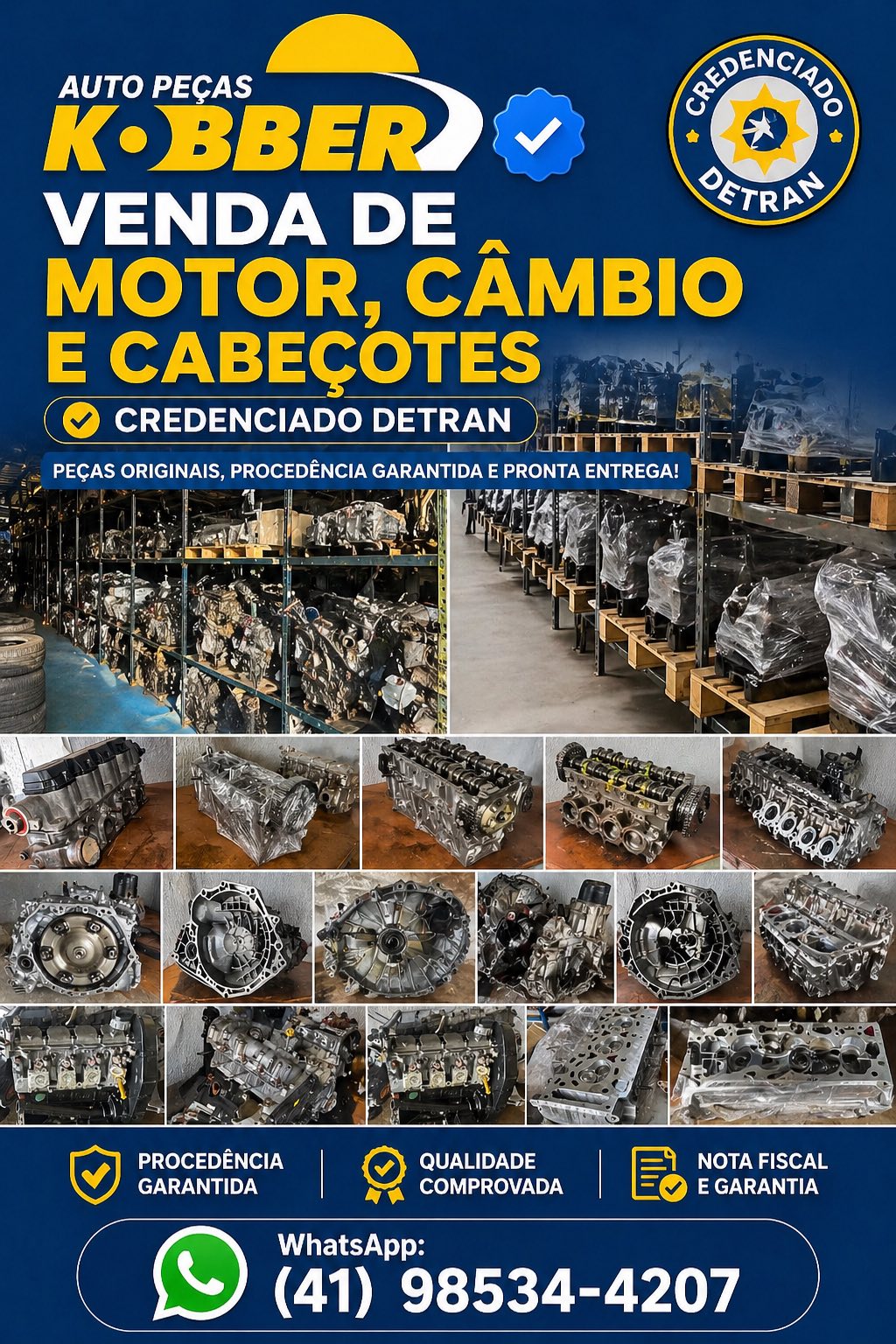 Auto Peças Kobber — Venda de motor, câmbio e cabeçotes com procedência